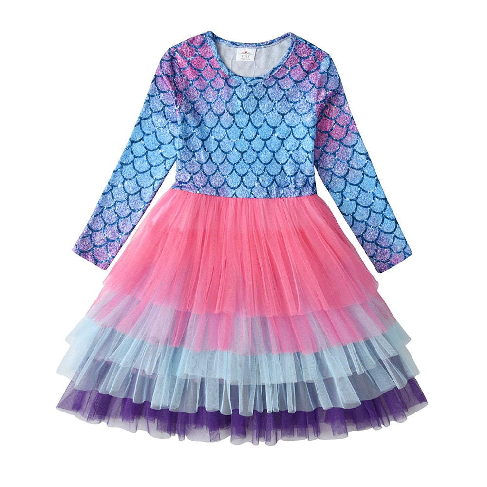 Kids Mermaid Princess Tutu Dress For Girls childrensterritory