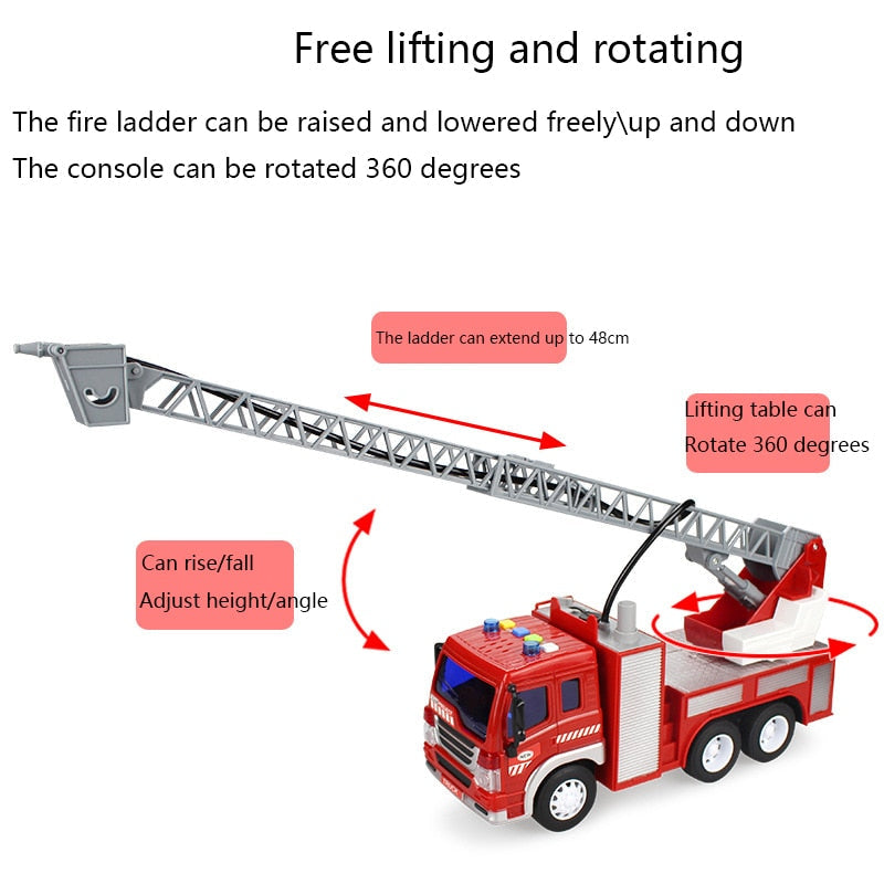 Kids Multi-functional Fire Truck with Sound and Light Toy childrensterritory