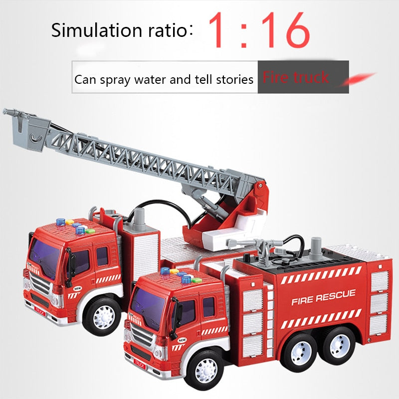 Kids Multi-functional Fire Truck with Sound and Light Toy childrensterritory