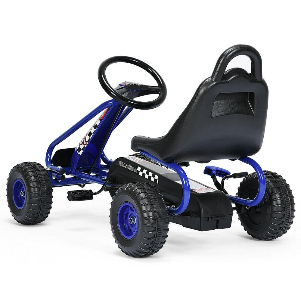 Kids Pedal Ride-On Toys w/ Adjustable Seat & Handbrake childrensterritory