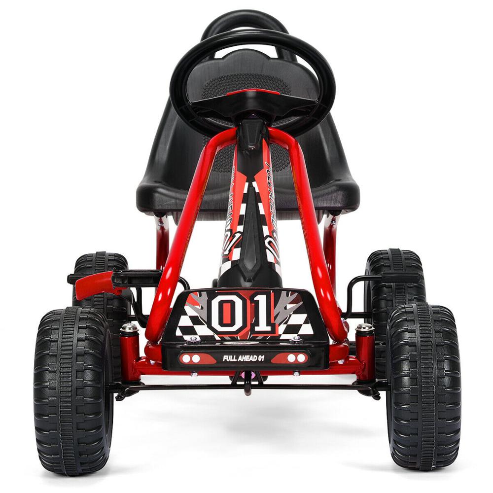 Kids Pedal Ride-On Toys w/ Adjustable Seat & Handbrake childrensterritory
