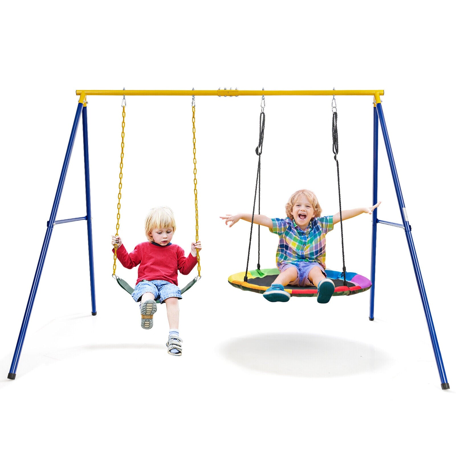 Kids Swing Frame Stand with 2 Swing Set childrensterritory