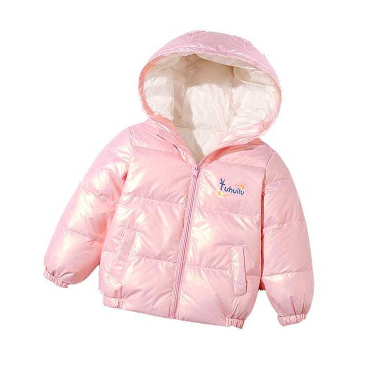 Kids Warm Hooded White Duck Down Jacket childrensterritory
