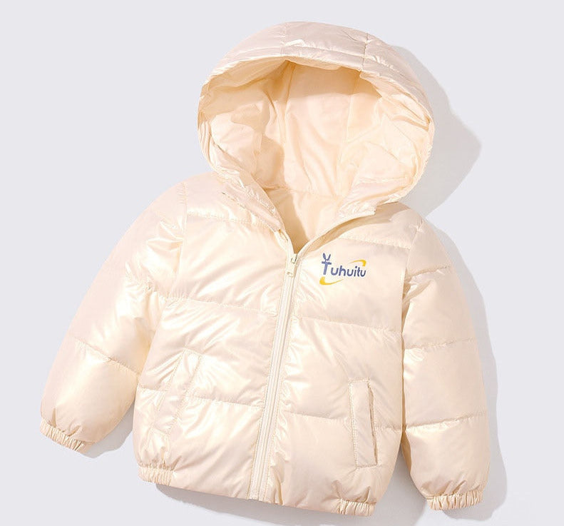 Kids Warm Hooded White Duck Down Jacket childrensterritory