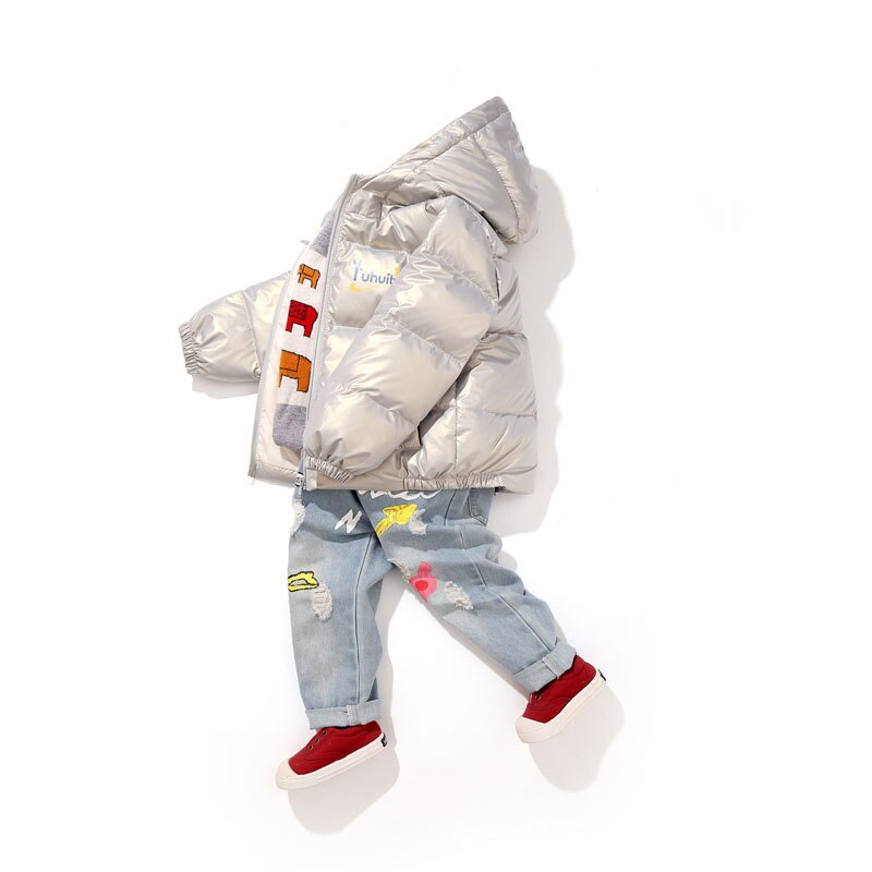 Kids Warm Hooded White Duck Down Jacket childrensterritory