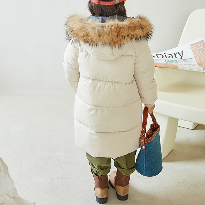 Kids Warm Thick Fur Hooded Coat For Boys/Girls childrensterritory
