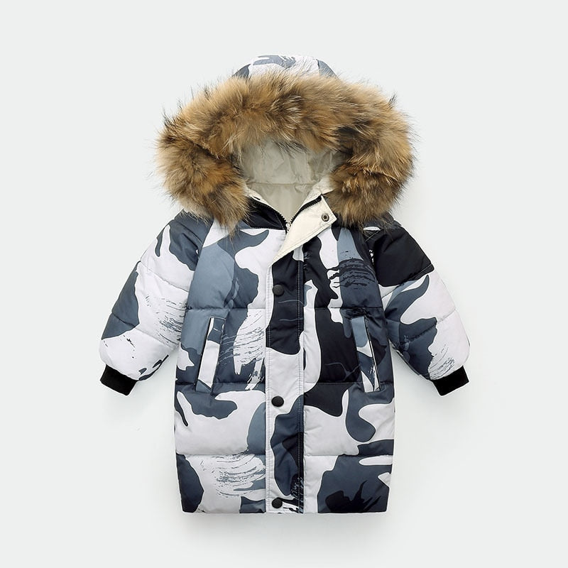 Kids Warm Thick Fur Hooded Coat For Boys/Girls childrensterritory