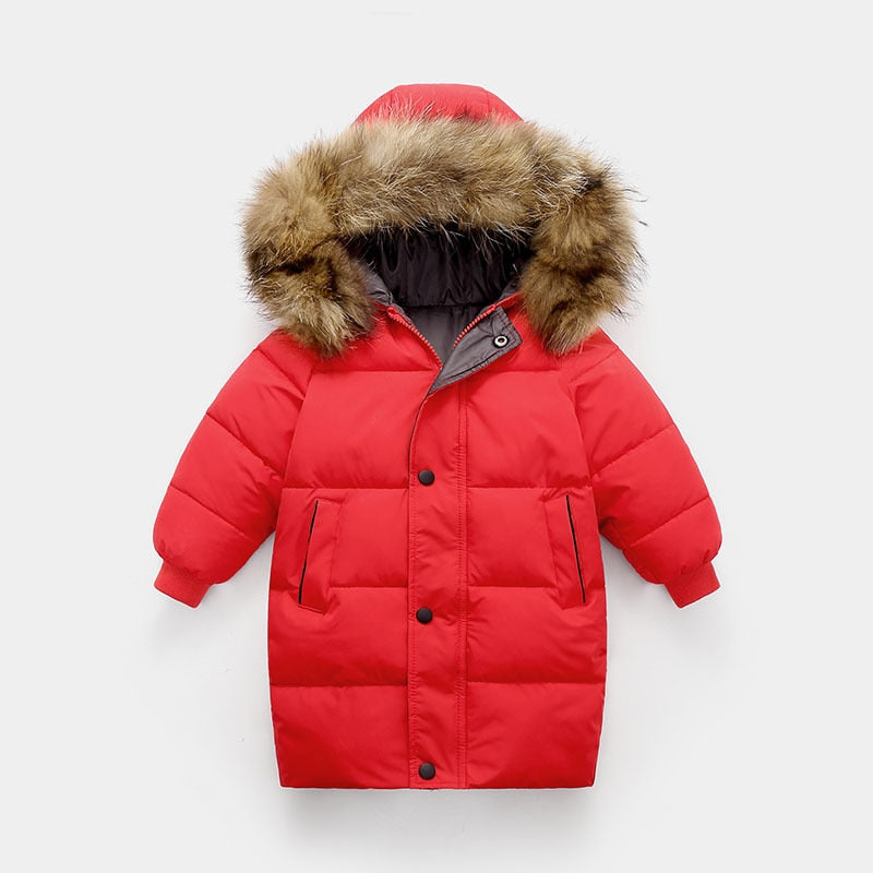 Kids Warm Thick Fur Hooded Coat For Boys/Girls childrensterritory