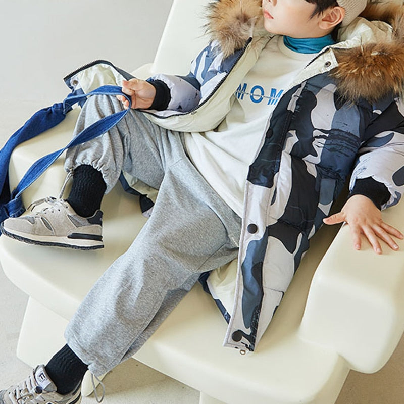 Kids Warm Thick Fur Hooded Coat For Boys/Girls childrensterritory