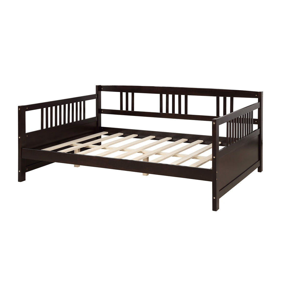 Kids Wooden Full Size Bed Frame with 10 Slats childrensterritory