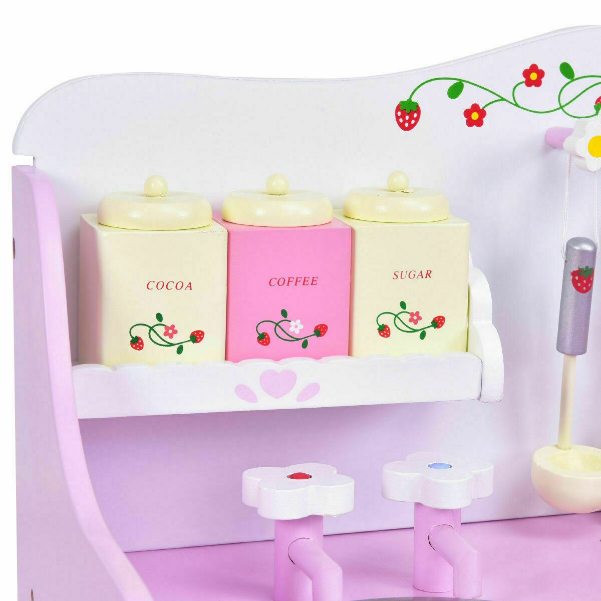 Kids Wooden Pretend Cooking Play Set w/ Kitchen Toy childrensterritory