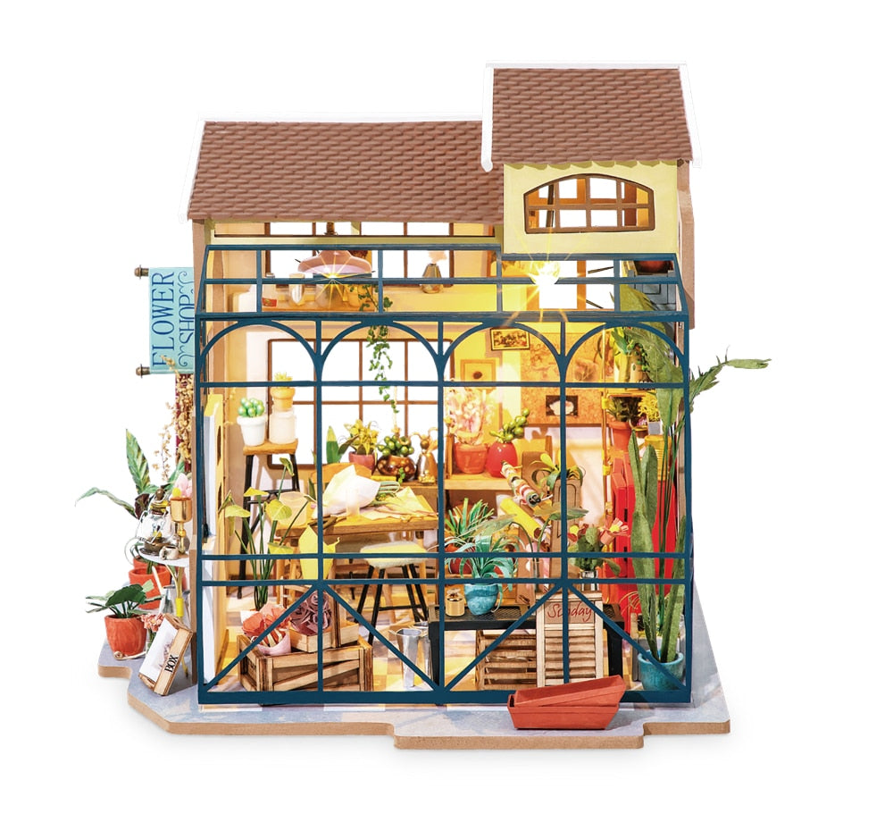 Miniature Wooden Doll House with Furniture Toy for Kids childrensterritory