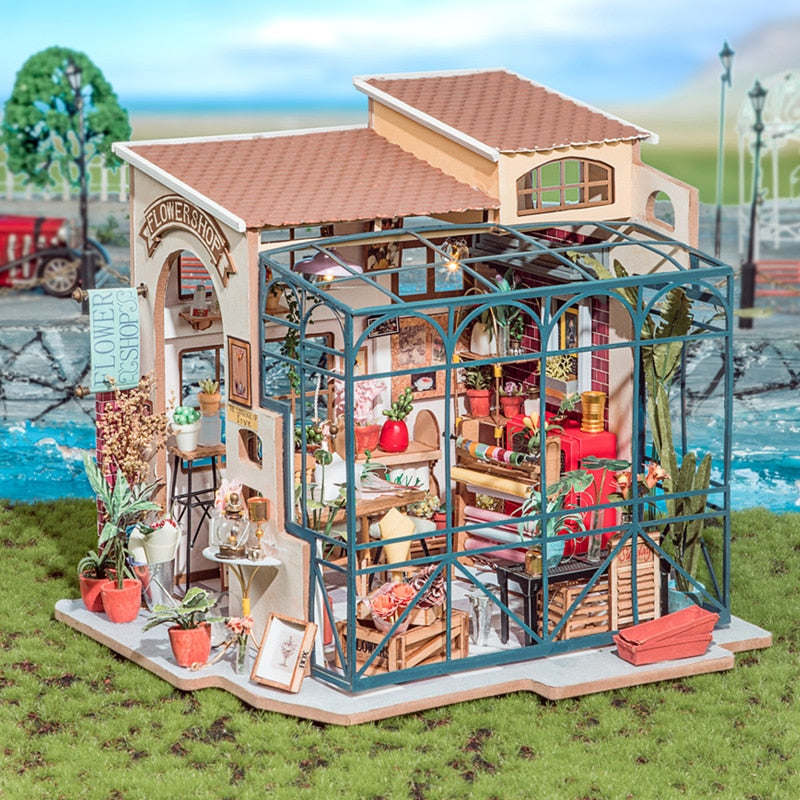 Miniature Wooden Doll House with Furniture Toy for Kids childrensterritory