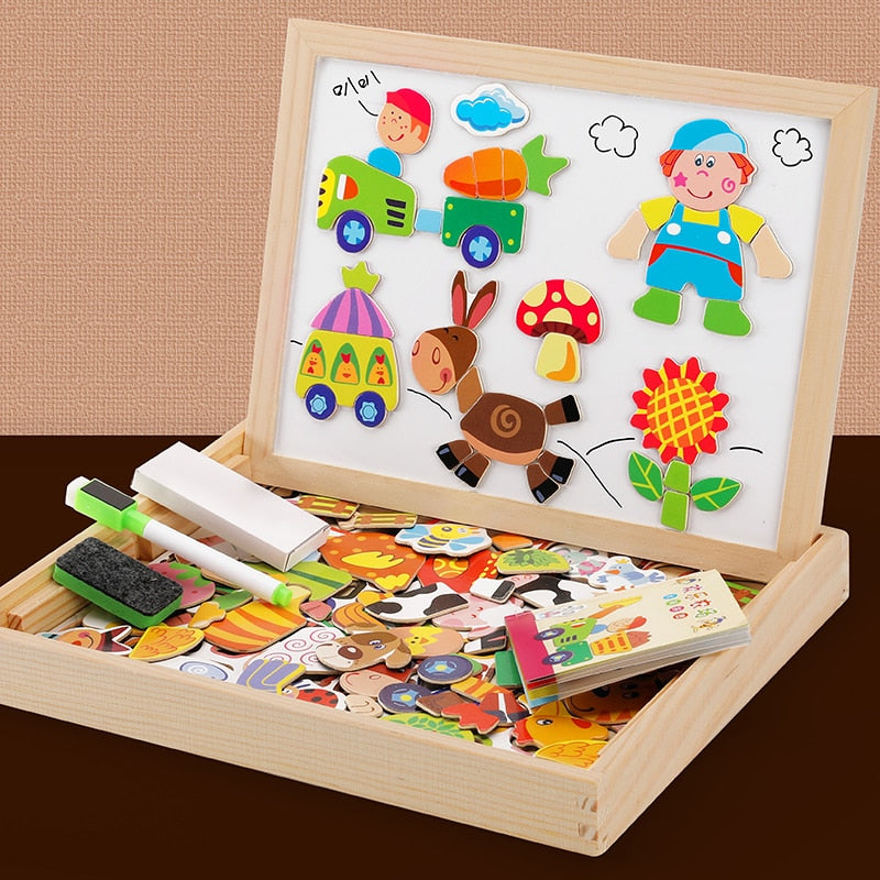 Multi-function Kids Magnetic Puzzle/Drawing Board Toys childrensterritory