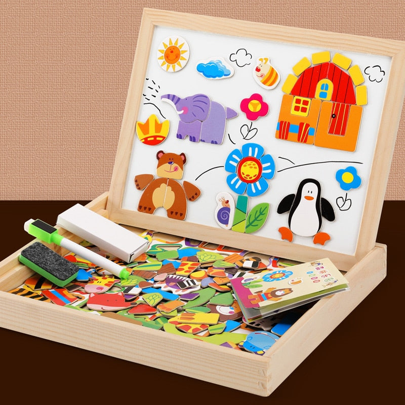 Multi-function Kids Magnetic Puzzle/Drawing Board Toys childrensterritory