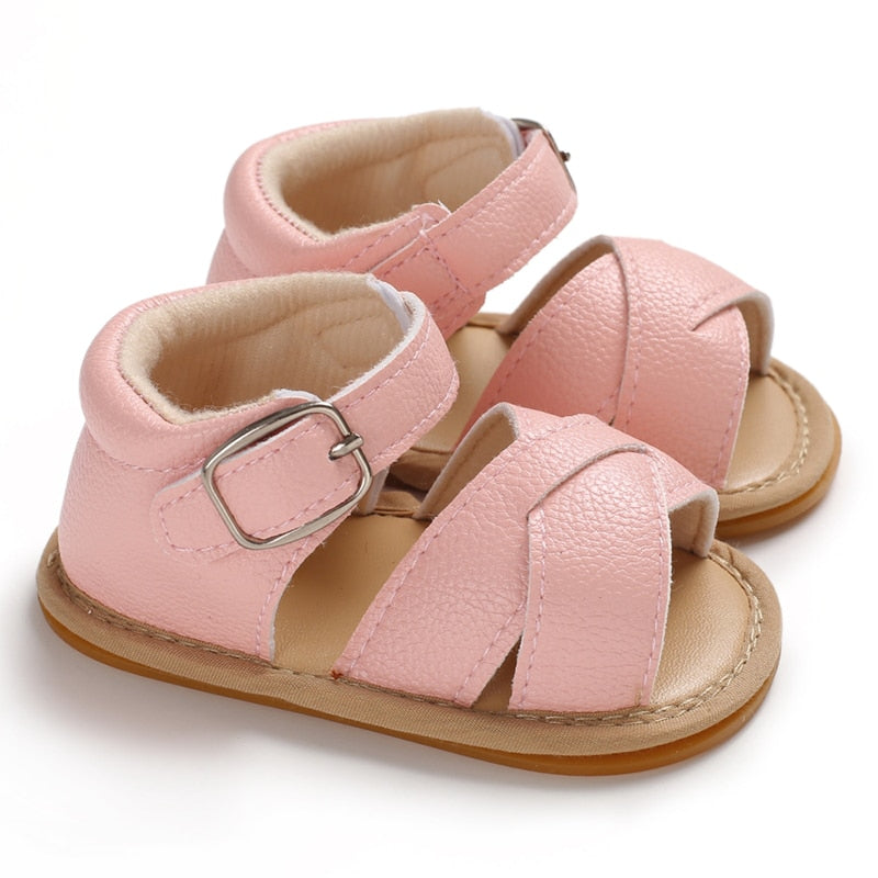 Newborn Girls Non-slip PU Leather Shoes/Prewalker childrensterritory