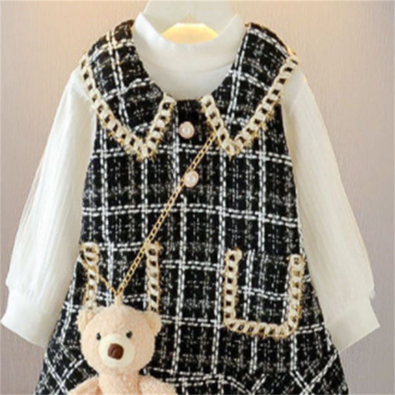 Princess Patchwork Winter Party Dress for Kids Girls childrensterritory