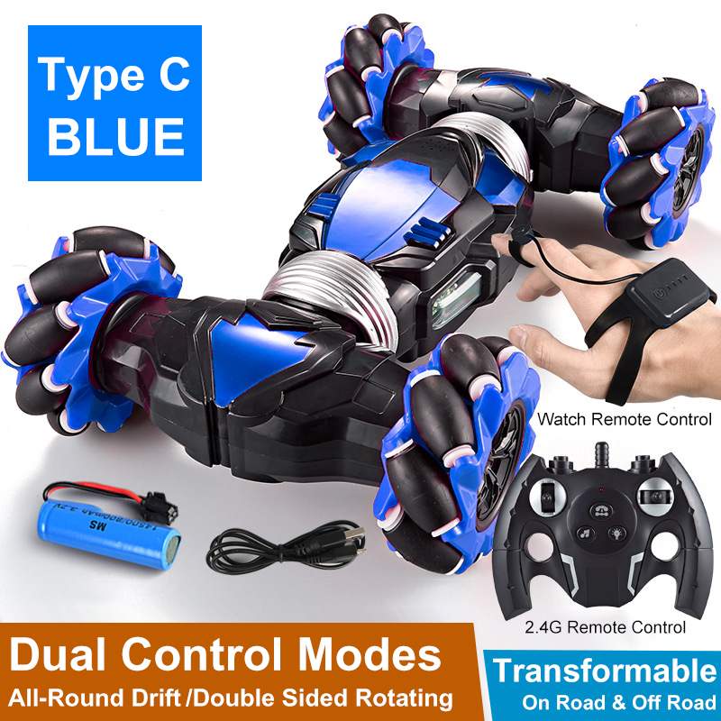 RC Car 4WD Radio Control Stunt Car With Light & Music childrensterritory