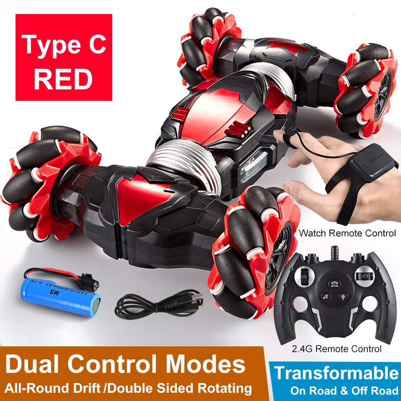 RC Car 4WD Radio Control Stunt Car With Light & Music childrensterritory
