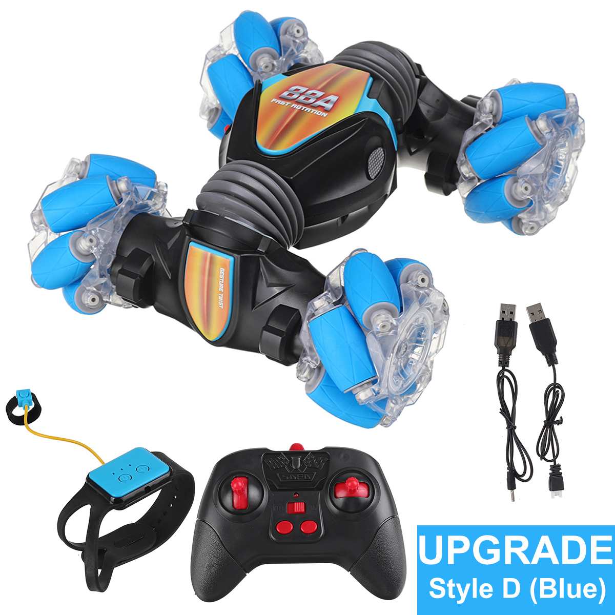RC Car 4WD Radio Control Stunt Car With Light & Music childrensterritory