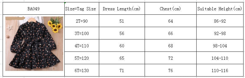 Kids Girls Floral Princess Dress With Bow Belt childrensterritory