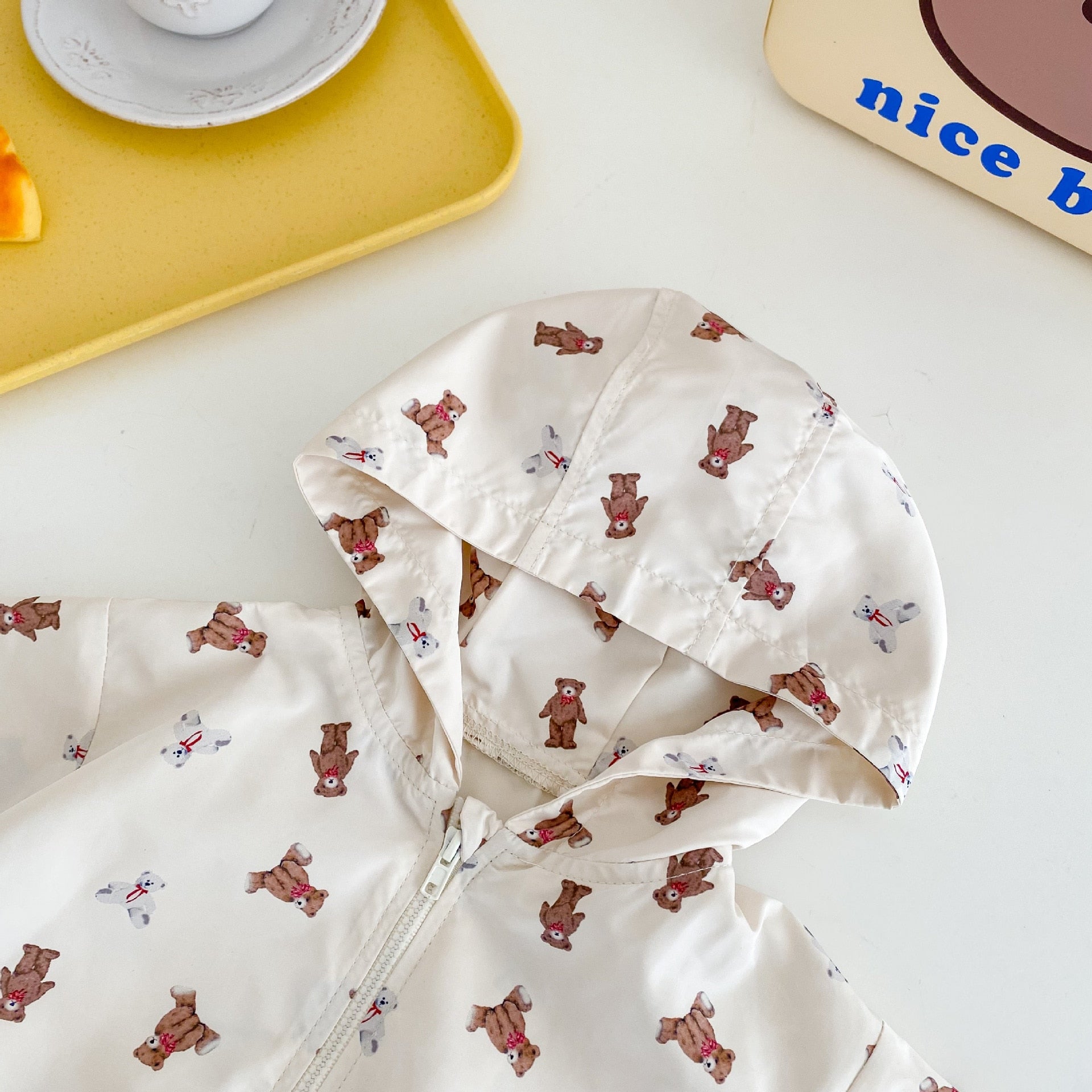 Bear Printed Windproof Hooded Coat for Baby/Toddler childrensterritory