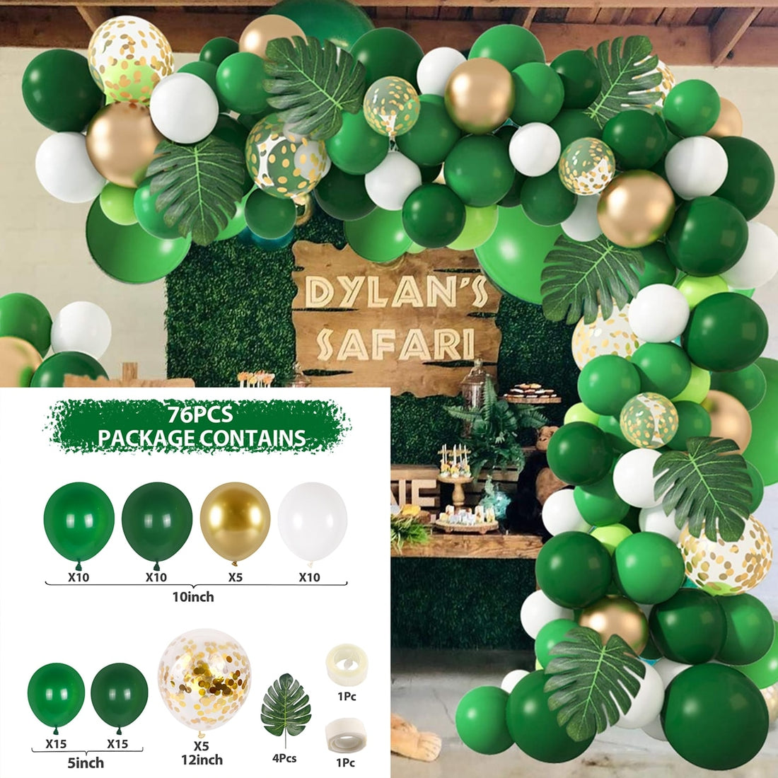 Jungle Safari Theme Party Balloon Garland childrensterritory