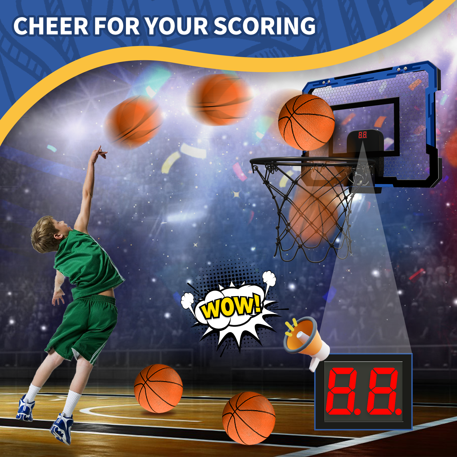 Kids Fold-able Basketball Hoop Sports Toys childrensterritory