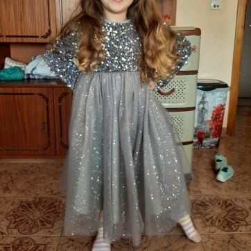Long Sleeve Sequin Party Dress/Gown for Kids Girls childrensterritory