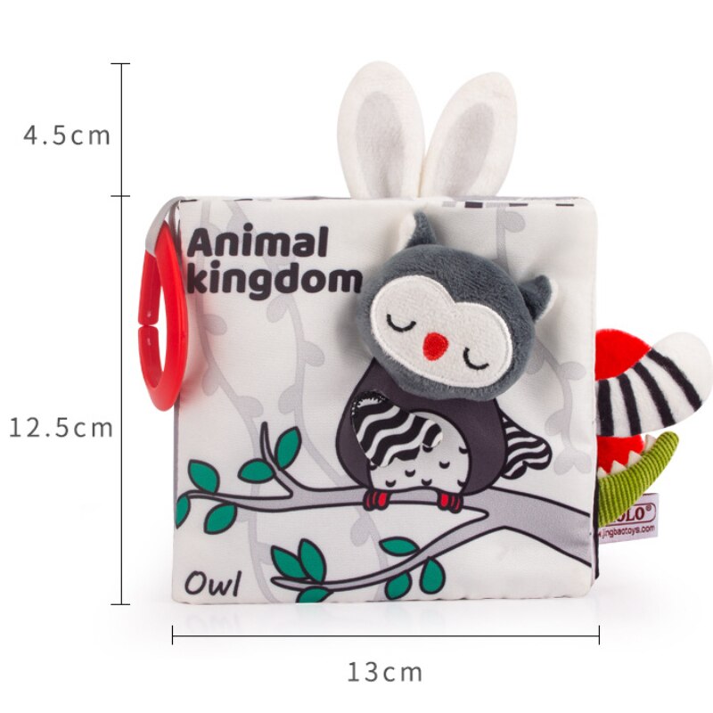 Baby Black and White Tail Cloth Book childrensterritory