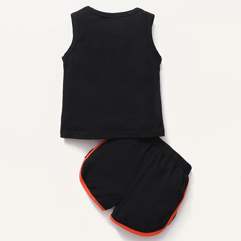 Infant Boy Sport Style Letters Football Print Outfit Set childrensterritory