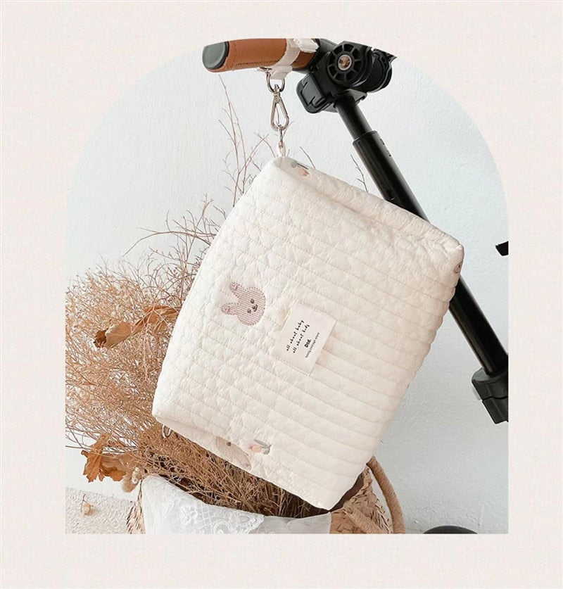 Bear Embroidery Baby Nappy Bag for Moms childrensterritory