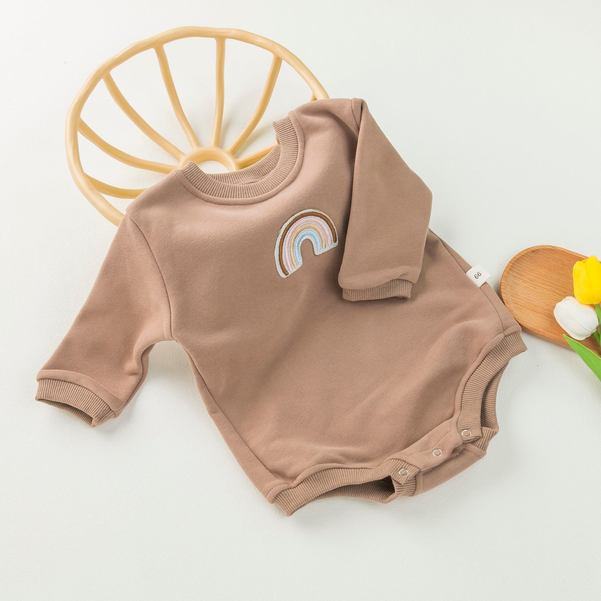 Rainbow Embroidered Baby Girls/Boys Bodysuit childrensterritory