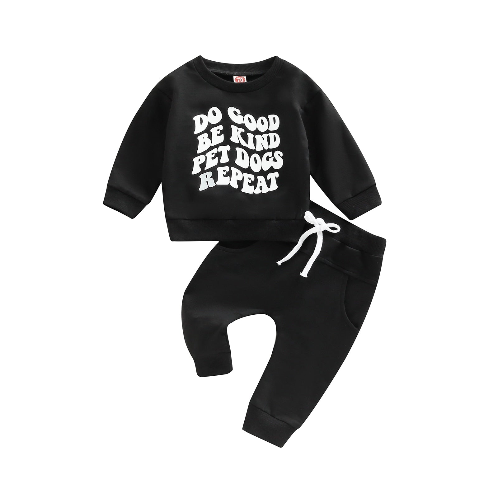 Infant Boys 2Pcs Letter Print Sweatshirts & Pant Set childrensterritory