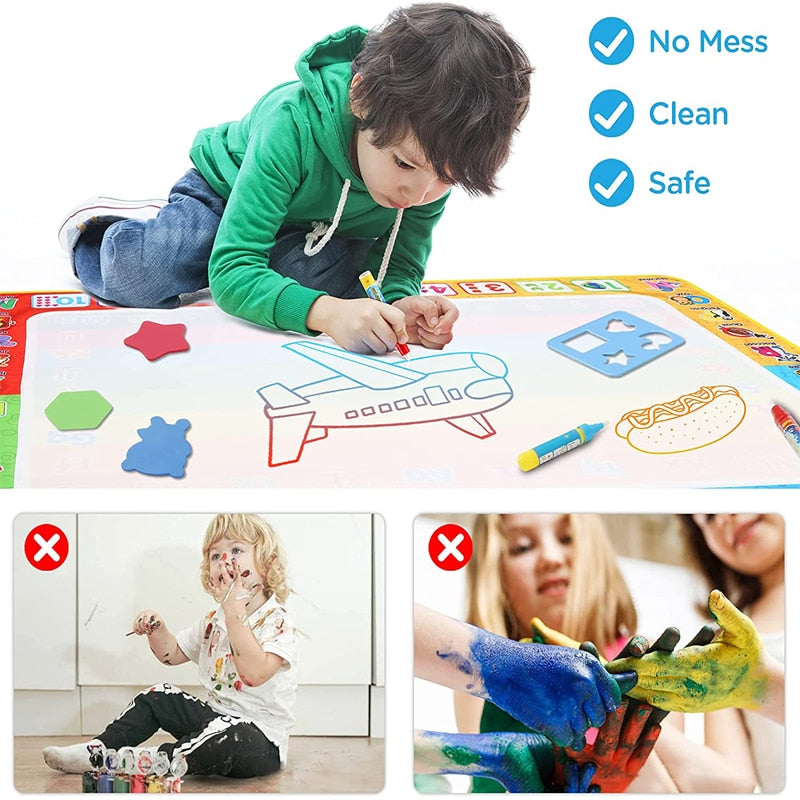 Water Doodle Mat with Magic Pens for Kids childrensterritory