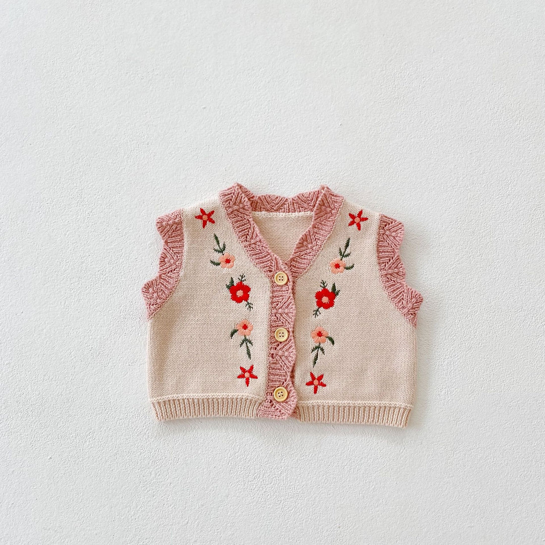 Baby/Toddler Girl Knitted V-neck Cardigan/Vest childrensterritory