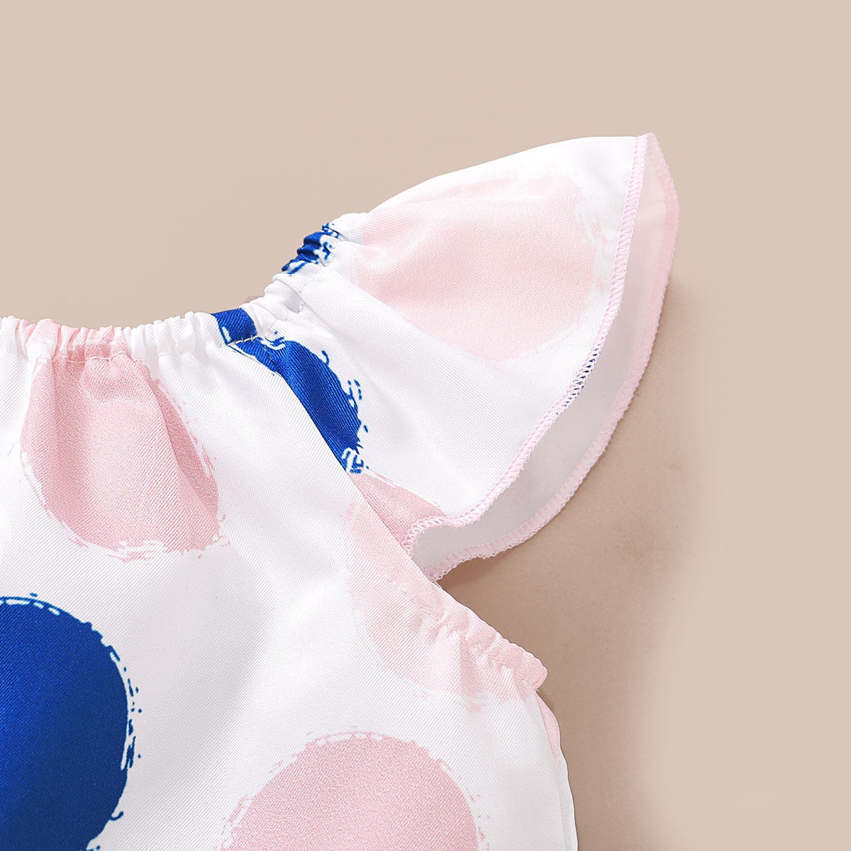 Baby Girl Dot Pattern 3pcs Cotton Outfit Set childrensterritory