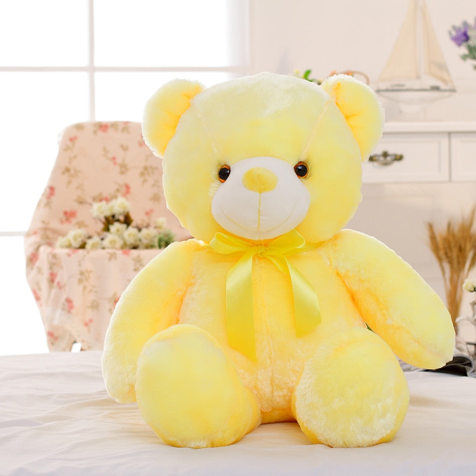 Colorful Glowing Teddy Bear Stuffed Toys for Kids