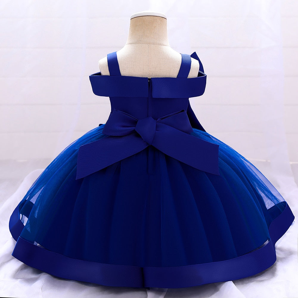 Baby Girls Bow Lace Flower Wedding/Party Gown childrensterritory