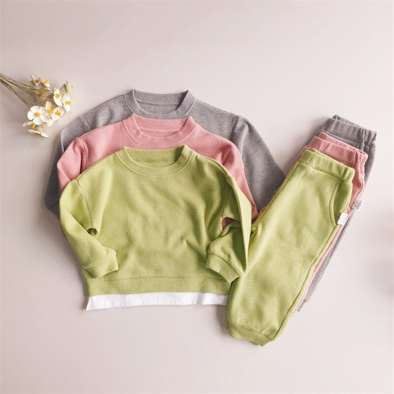 Toddler Girls 2Pcs Round Neck Casual Sportswear childrensterritory