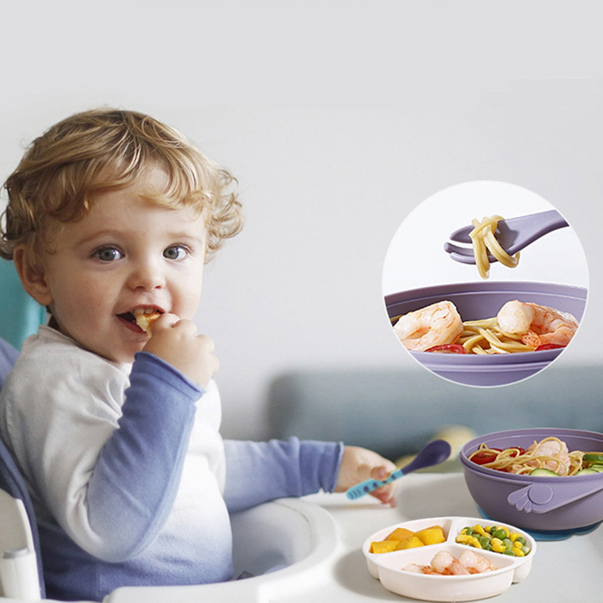 Baby/Kids Food Feeding Plastic Tableware Set childrensterritory