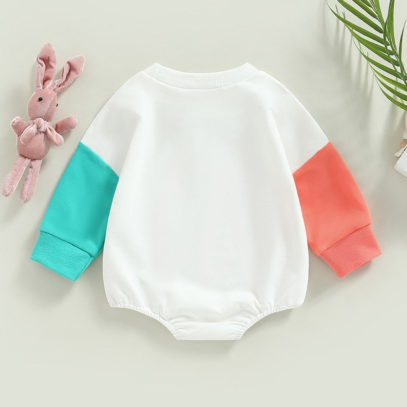 Baby Boy/Girl Bunny Letter Print Bodysuit childrensterritory