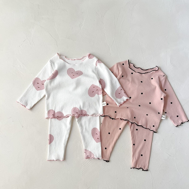 Dot Print Sleepwear Set for Baby Boys & Girls childrensterritory