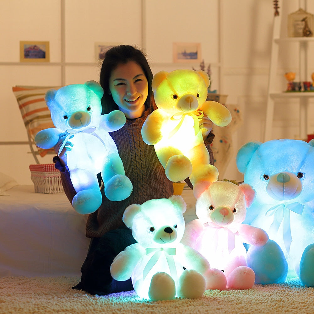 Colorful Glowing Teddy Bear Stuffed Toys for Kids childrensterritory
