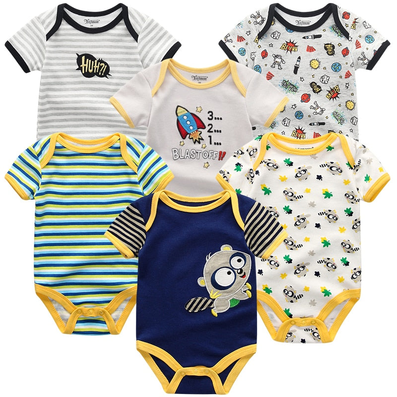 3 Pieces Baby Unisex Cotton Rompers/Jumpsuits childrensterritory