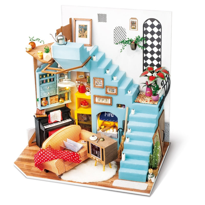 Kids DIY Miniature Dollhouse Wooden Kits Toys childrensterritory