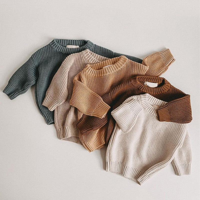 Baby/Kids Loose Round Neck Knitted Sweater Pullover childrensterritory
