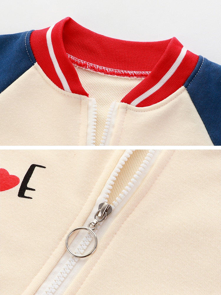 Baby/Kids Letter Cartoon Print Zipper Jacket for Boy childrensterritory