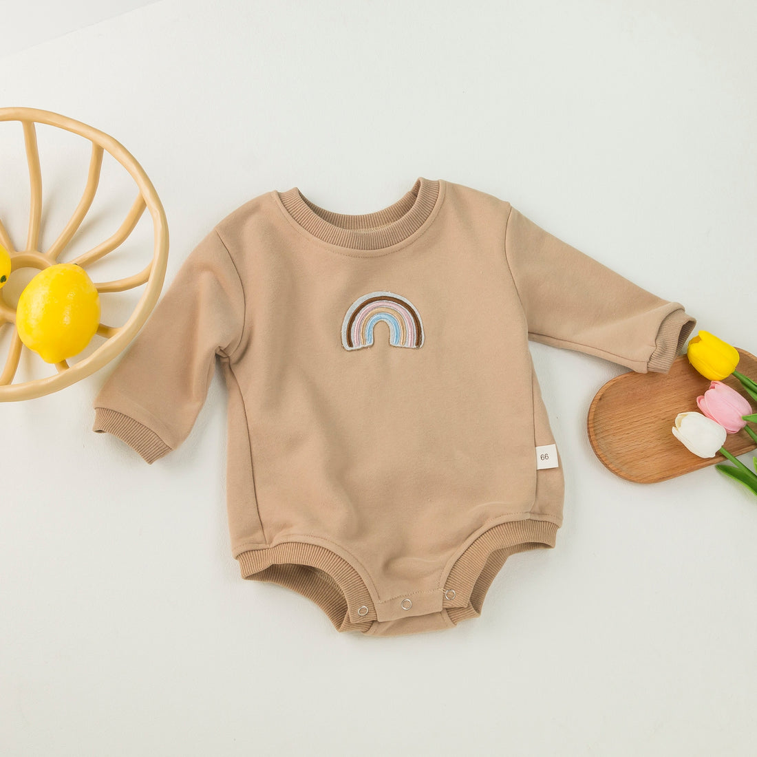 Rainbow Embroidered Baby Girls/Boys Bodysuit childrensterritory