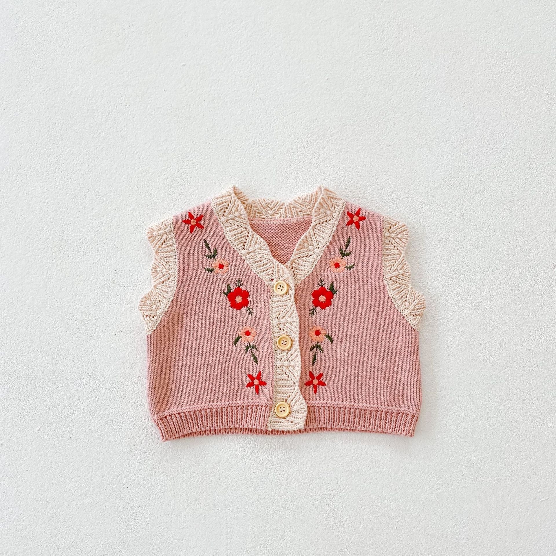 Baby/Toddler Girl Knitted V-neck Cardigan/Vest childrensterritory